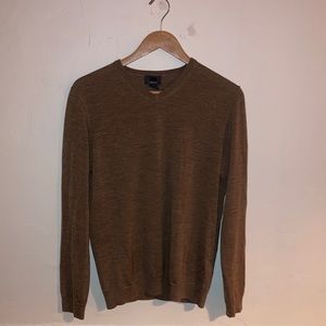 🪵🧶 H&M Dark Olive Green Merino Wool Sweater Size Medium Men’s 🍂🧵